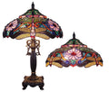 Tiffany-Style 2 Light Dragonfly Table Lamp 19" Shade B153