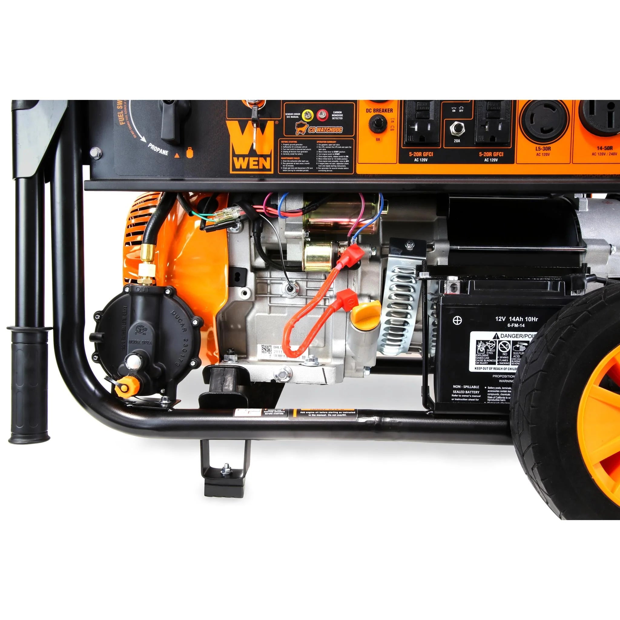 11000-Watt 120-Volt 240-Volt Dual Fuel Electric Start Portable Generator with Wheel Kit and CO Shutdown Sensor X83591