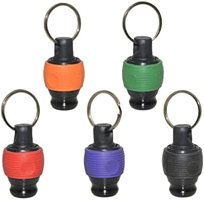 5 Pieces 1/4 Inch Ball Grip Bit Holder with Keychain Ring and Black Carabiner T5615
