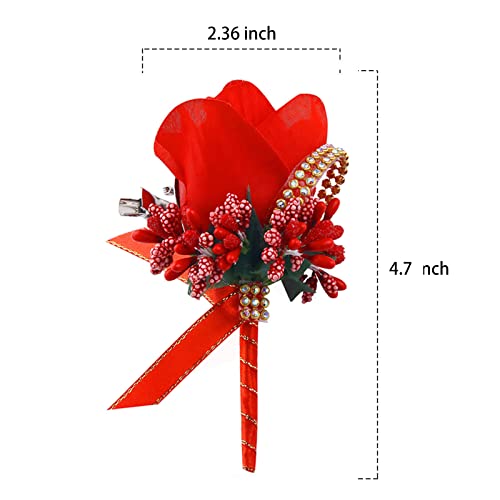 4 Packs White Wrist Corsage N198