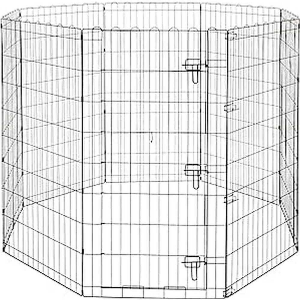 Foldable Metal Pet Dog Exercise Fence Pen with Gate A119617