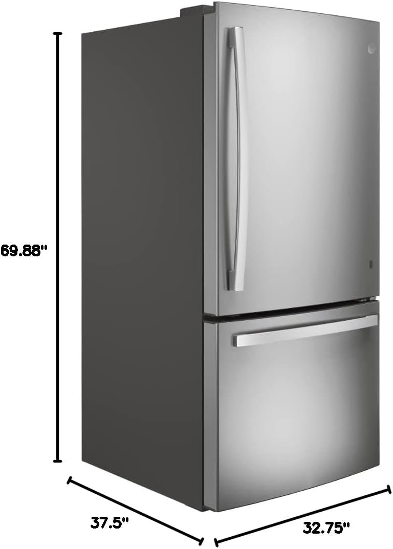 24.8 cu. ft. Bottom Freezer Refrigerator in Fingerprint Resistant Stainless Steel Standard Depth N9906