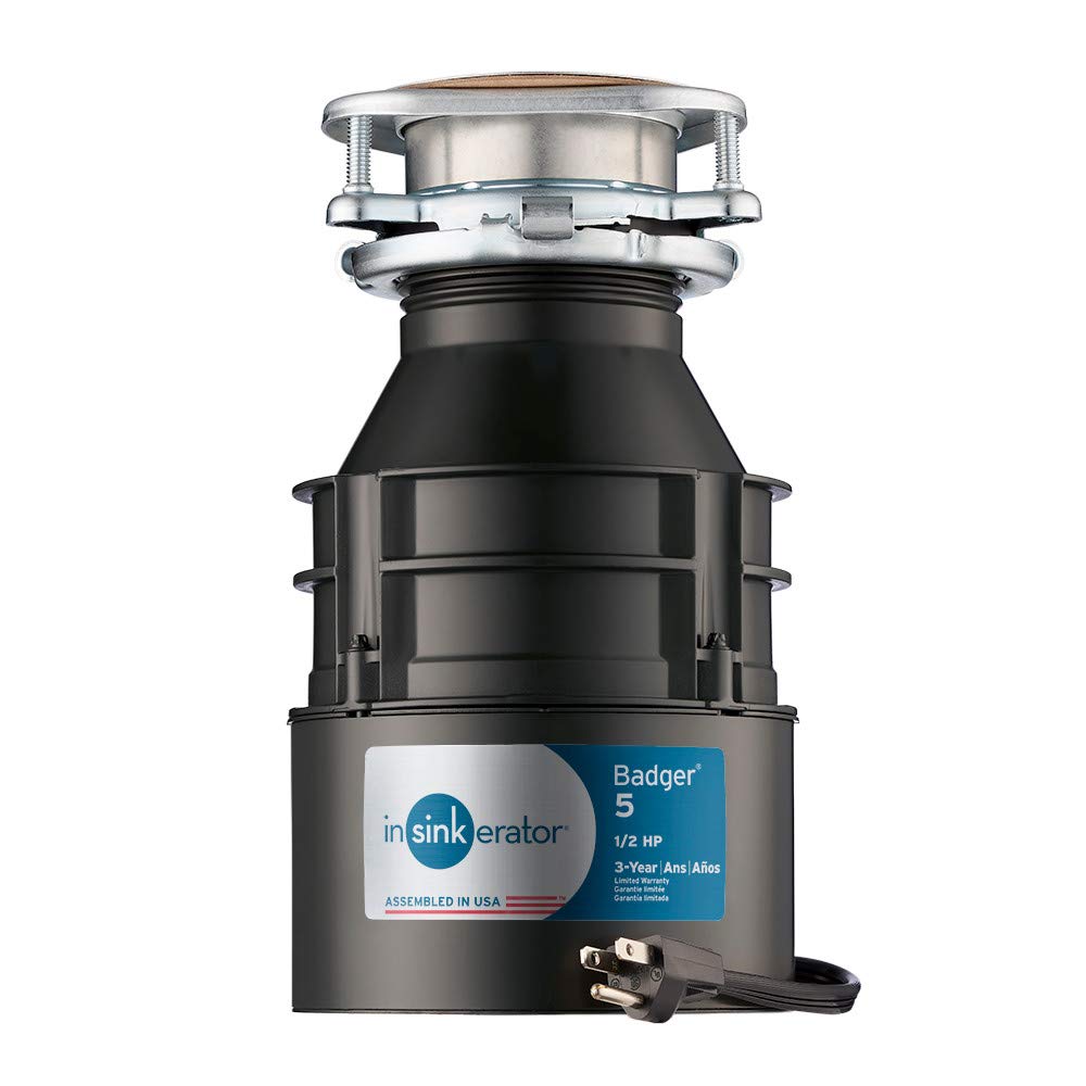 1/2 HP Continuous Feed Black Garbage Disposal O9475