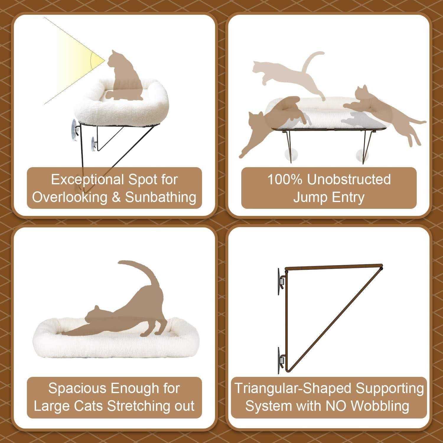 Cat Window Perch Metal Supported I8400