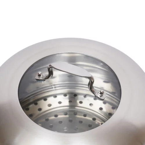 5 layers Stainless Steel Steamer Cooker Pot with Glass Lid D52037