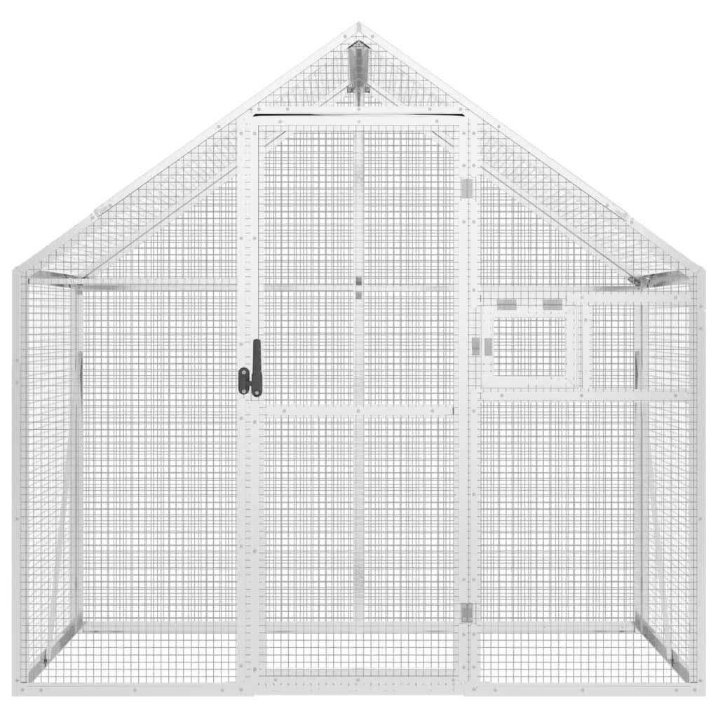 Silver 179x100x185 cm Aluminium Pet Supplies F29479