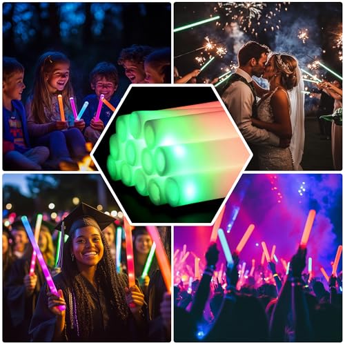 White Light-Up Foam Sticks 68 Pack C45792