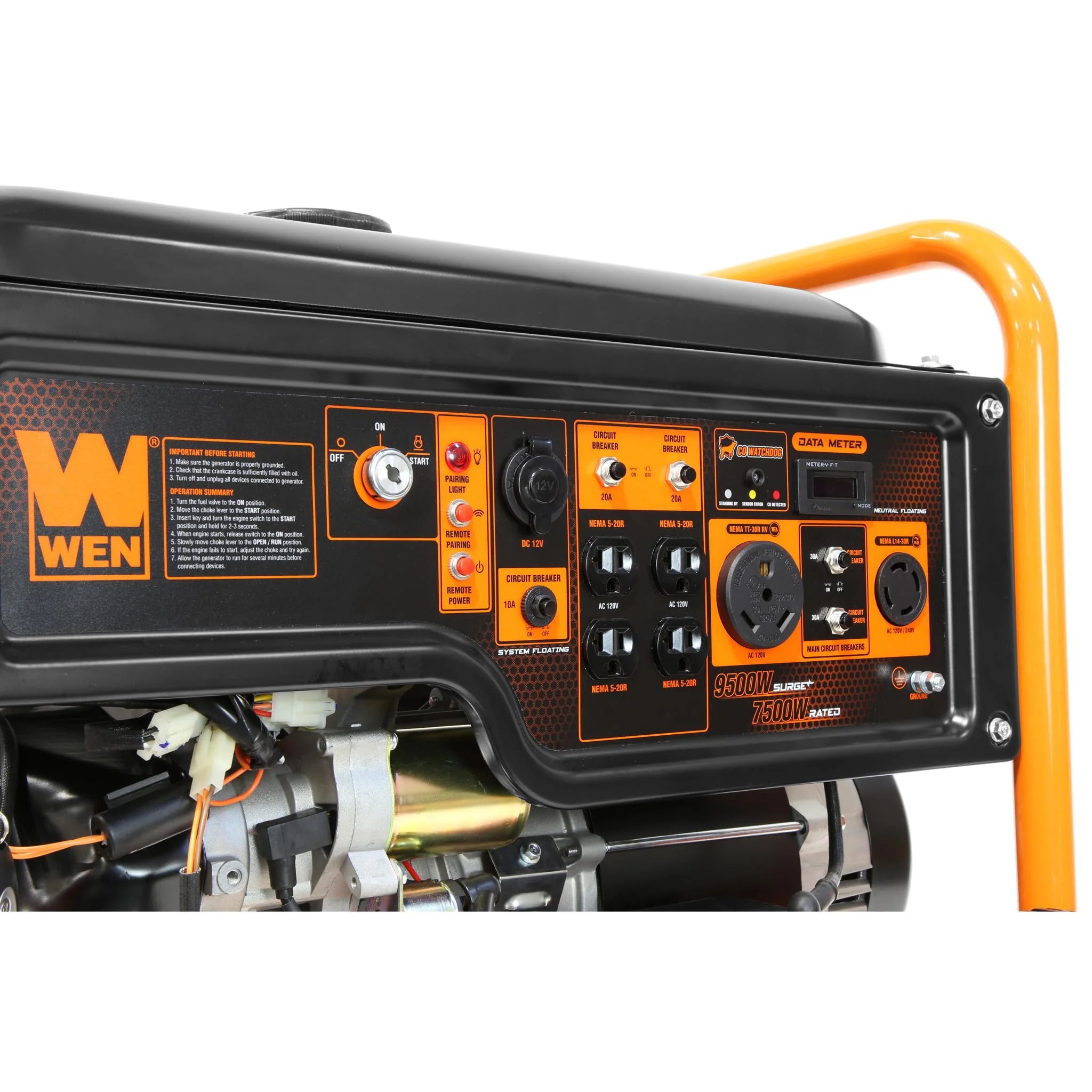 9500-Watt 420cc 120V/240V Portable Generator with Remote Electric Start I90573