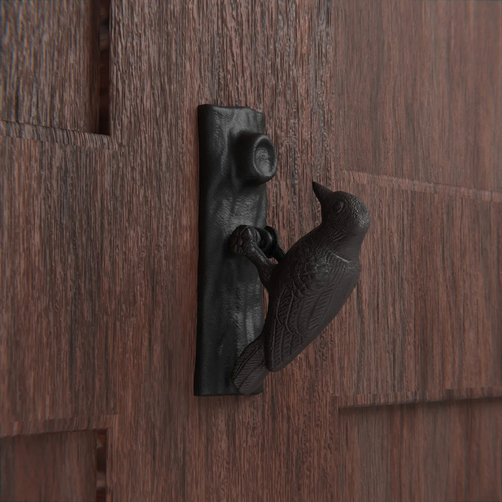 Black Cast Iron Door Knocker, 6.5in High Q29528