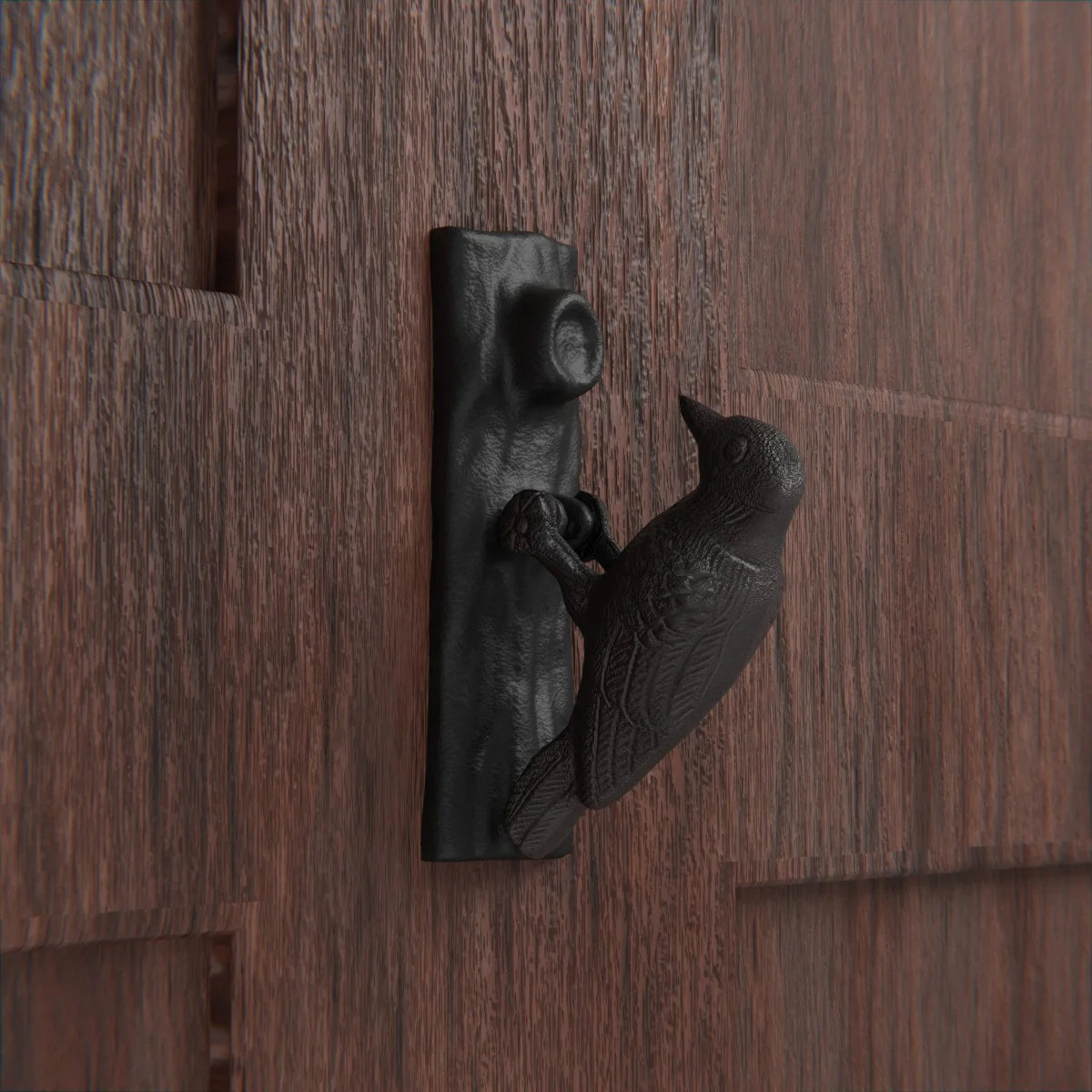 Black Cast Iron Door Knocker, 6.5in High Q29528