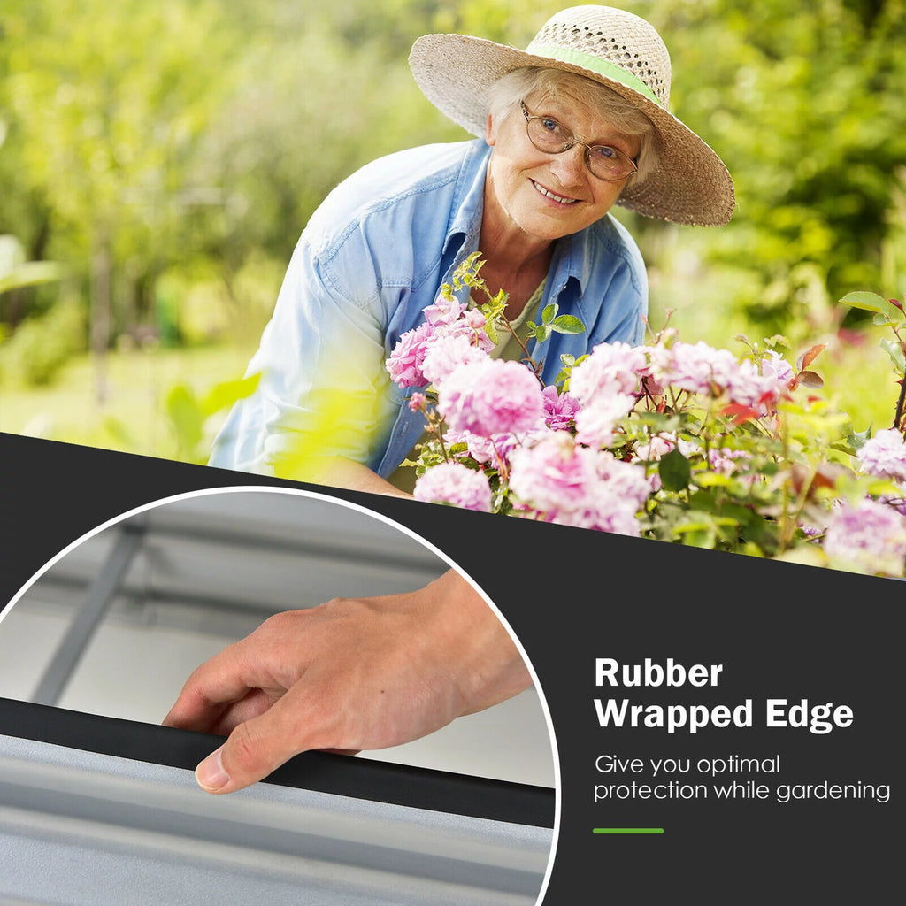 Galvanized Raised Garden Beds 6ftx3ftx2ft Large Metal Planter Box N896