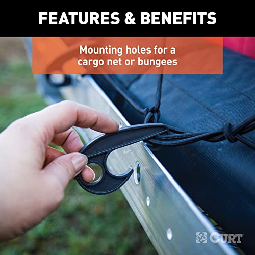 60 x 20-Inch Aluminum Hitch Cargo Carrier, 500 lbs Capacity, 2-in Folding Shank E77898