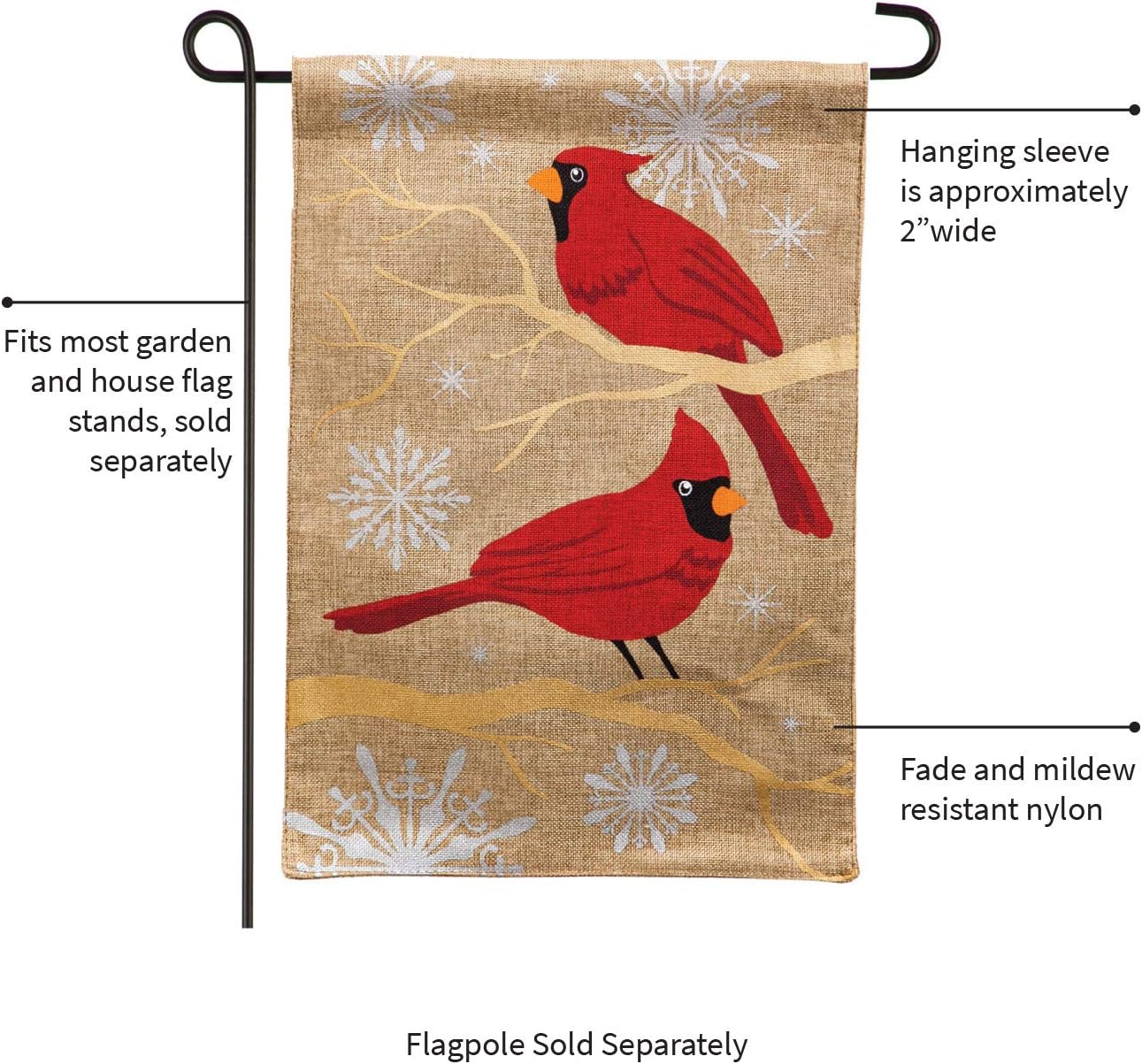 12.5 x 18 inches Burlap Garden Flag A39721