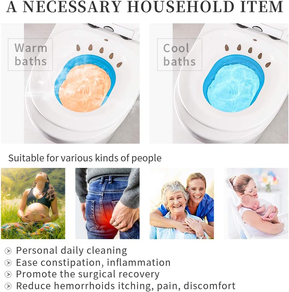 Foldable Sitz Bath Basin for Toilet Seat G3751