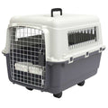 Plastic Kennels Rolling Wire Door Travel Dog Crate B9760