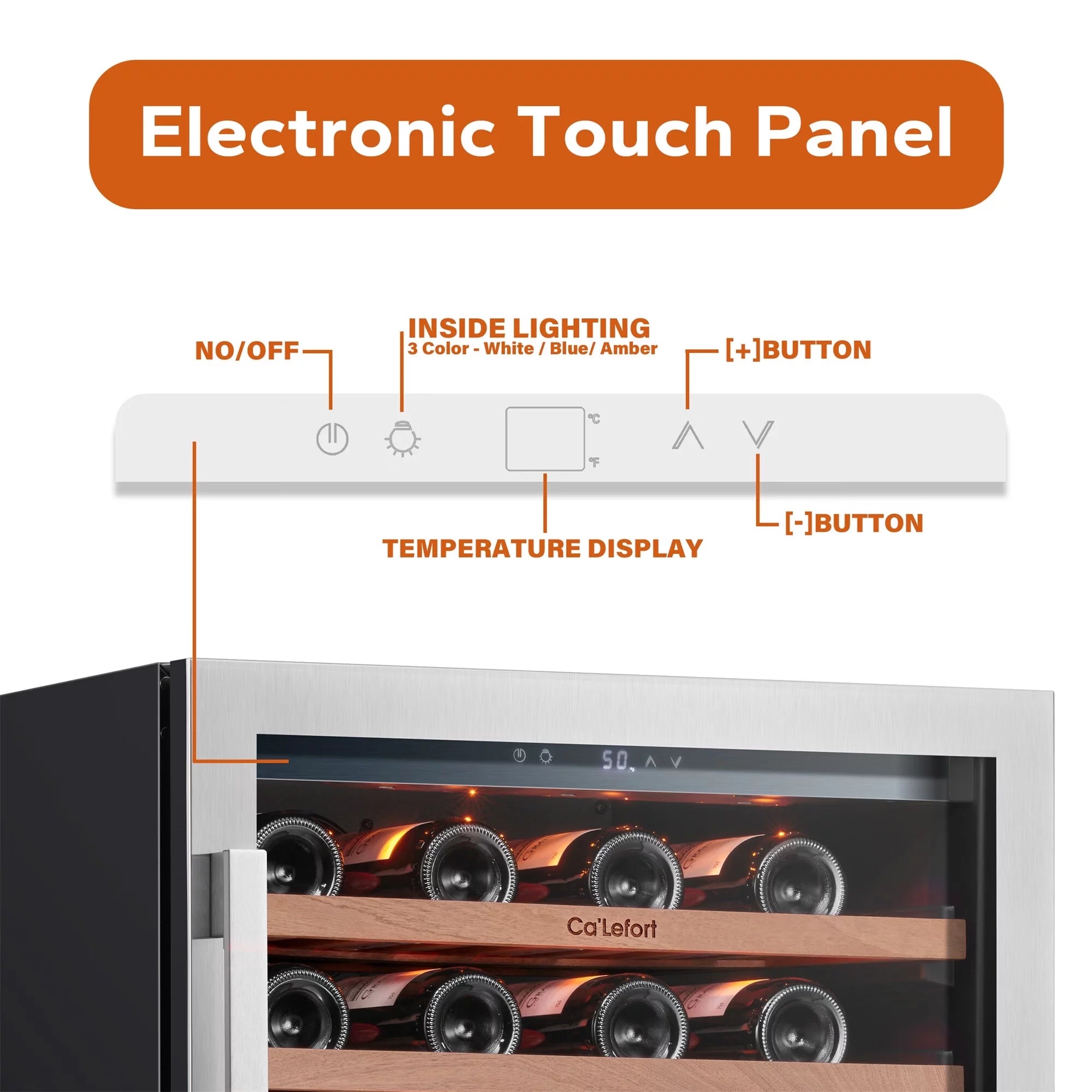 24 inch 54 Bottle Dual Zone Wine Cooler Refrigerator with Stainless Steel frame U540270