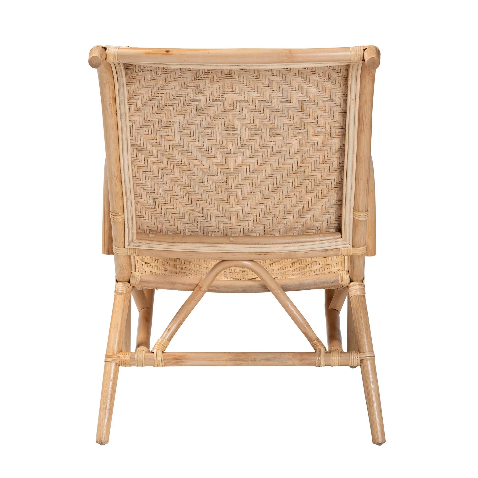Natural Brown Rattan Lounge Chair D350234