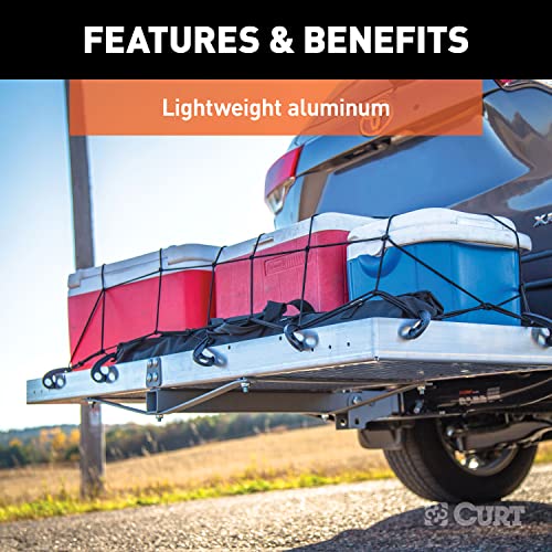 60 x 20-Inch Aluminum Hitch Cargo Carrier, 500 lbs Capacity, 2-in Folding Shank E77898