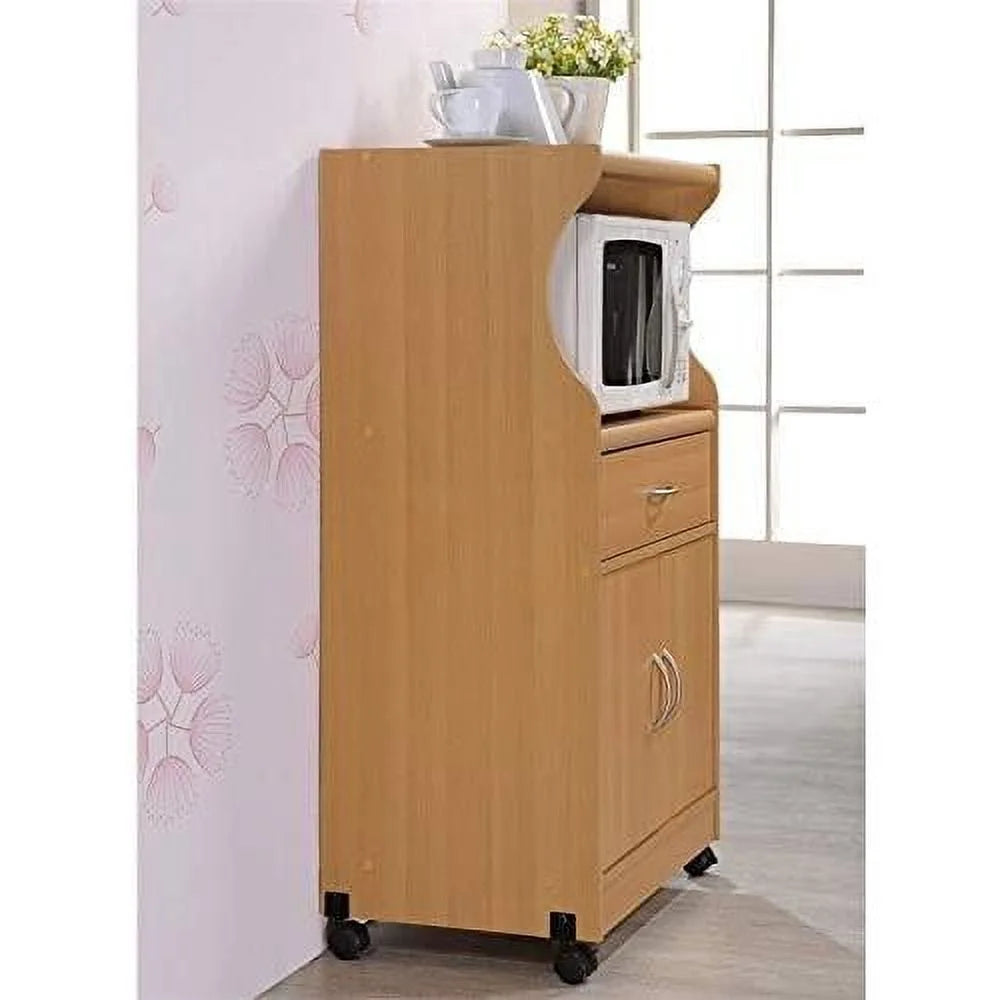Beech Microwave Kitchen Cart U19585