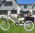 Adult Tricycle 7 Speed 20in Wheels Folding Bicycle with Cargo Basket I27044