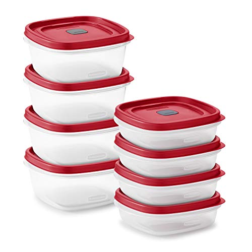 16-Piece Food Storage Containers with Lids (Red) C923
