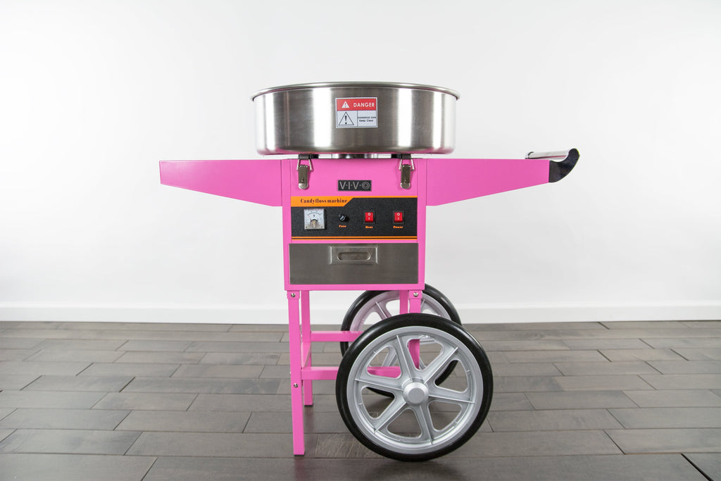 Pink Electric Cotton Candy Machine with Cart Stand S81919