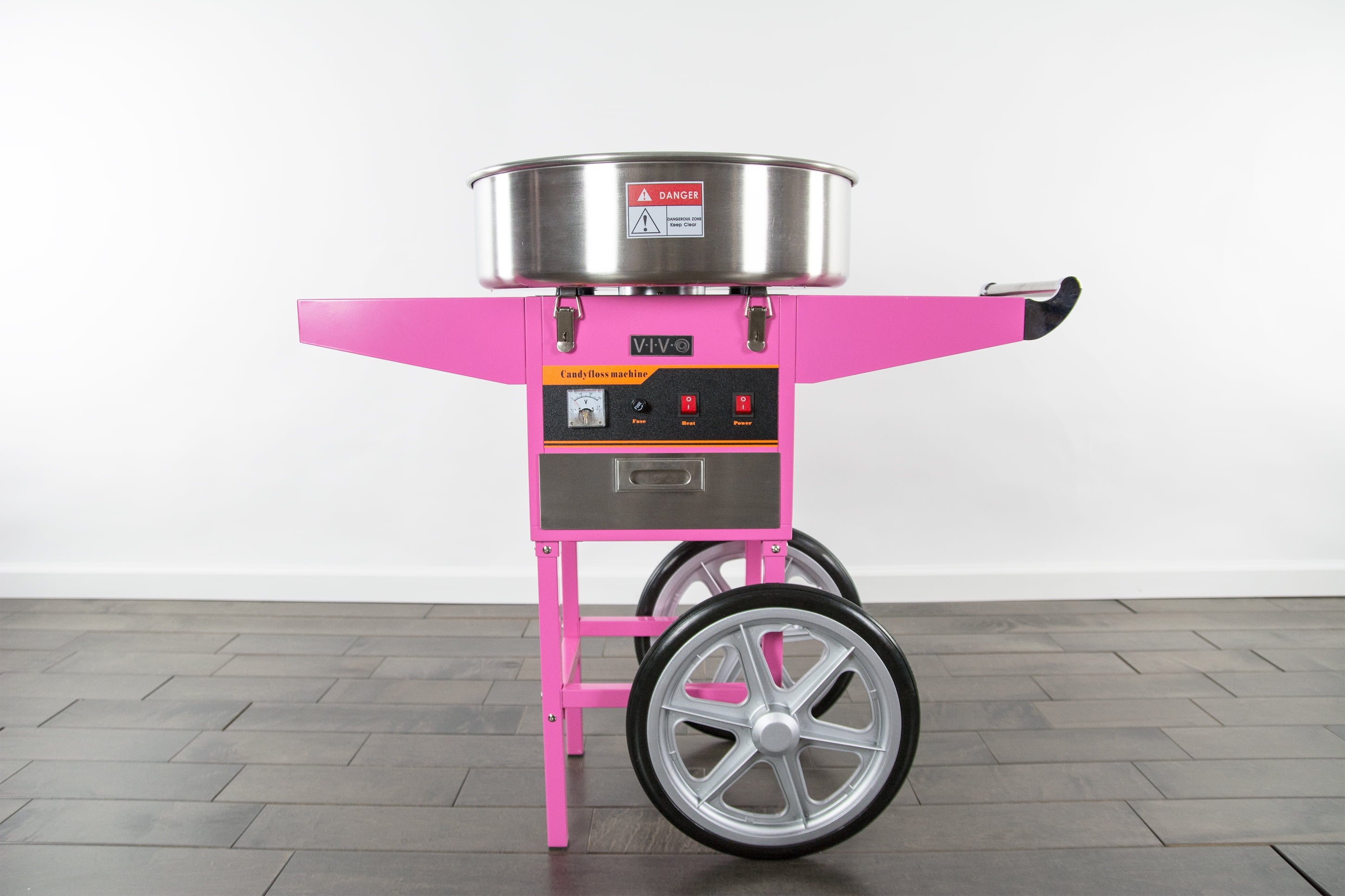 Pink Electric Cotton Candy Machine with Cart Stand S81919