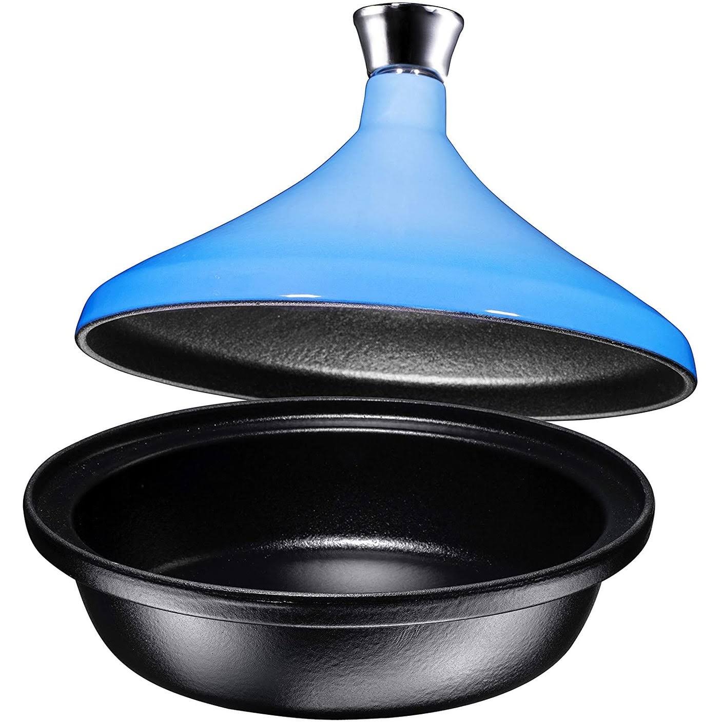Enameled Fire Red Cast Iron Tagine Pot, 4 Quart E883