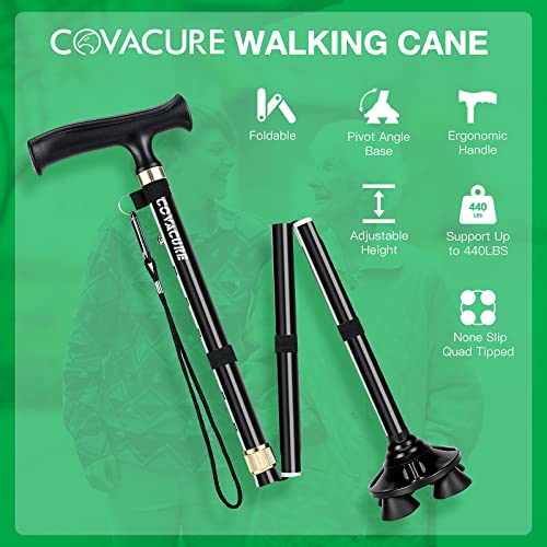 Foldable Adjustable Aluminum Alloy Walking Cane with Carry Bag G399