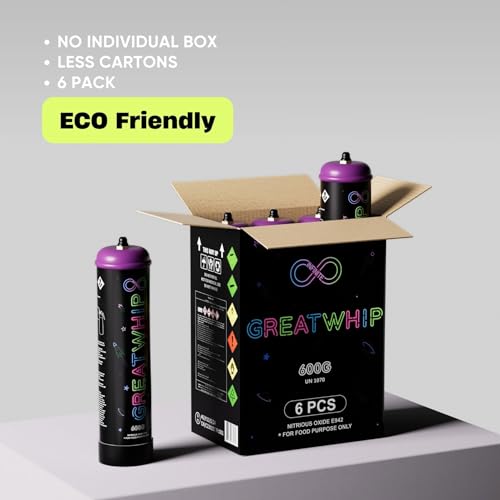 600g Whipped Cream Charger Cylinder Food Grade Pure Whip Cream Tank Cartridge 6 Cylinders R550