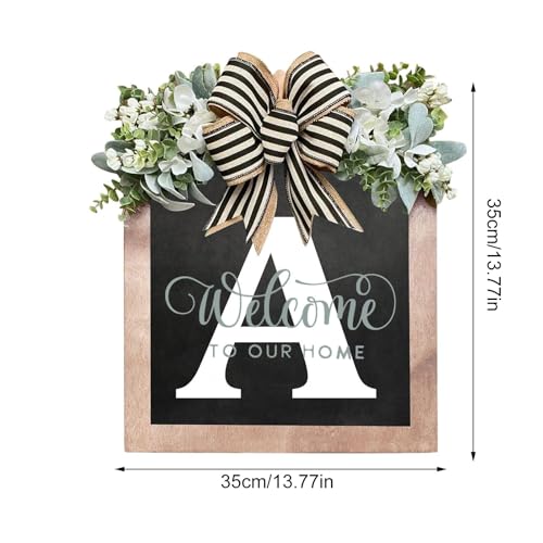 Farmhouse Welcome Sign with Wreaths Bow E413603