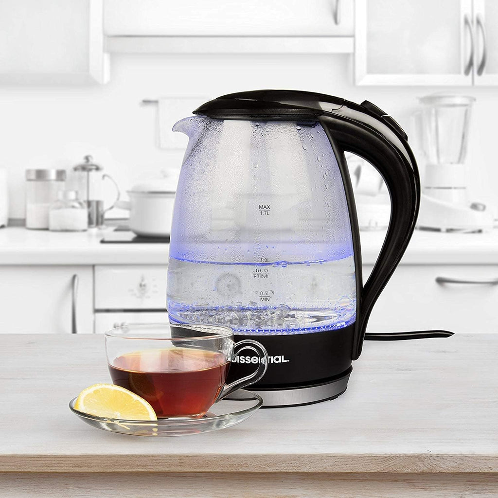 Stainless Steel Electric Water Kettle 1.7 Liter Black Q535846