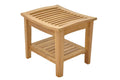 Teak Wood Shower Stool Bench with Shelf V385