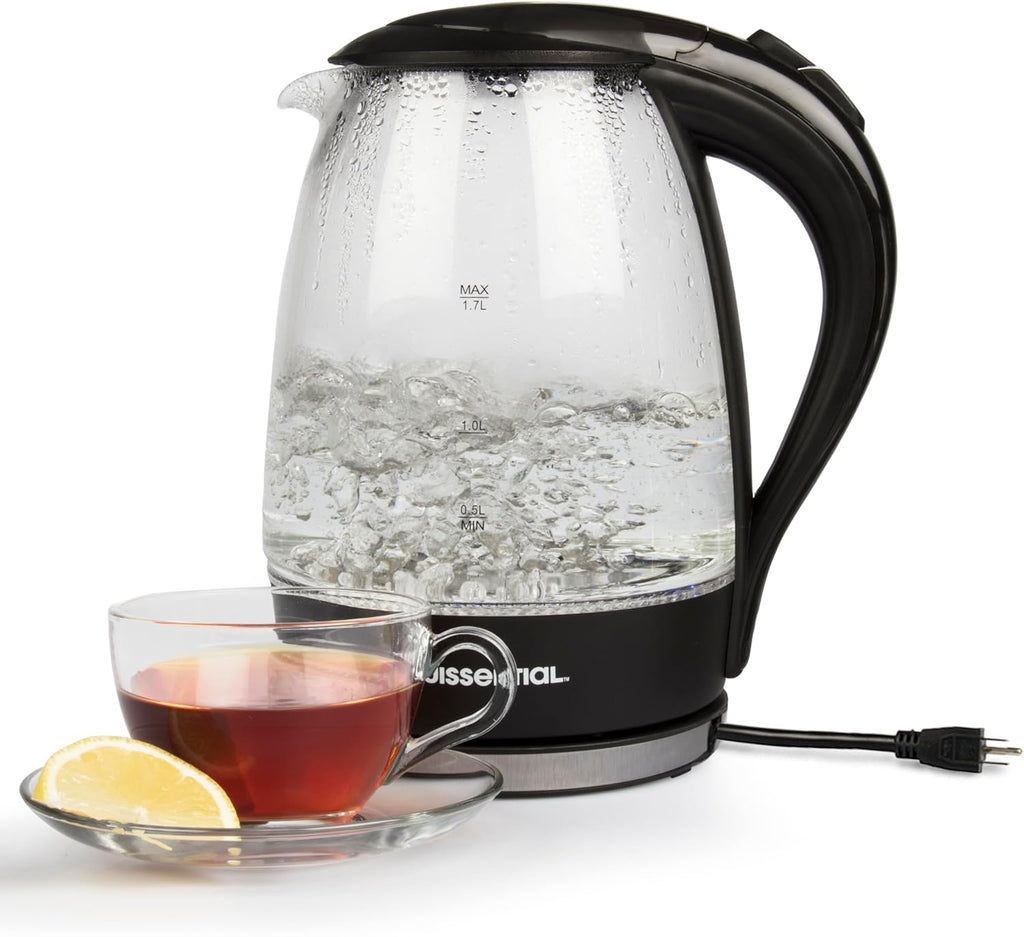 Stainless Steel Electric Water Kettle 1.7 Liter Black Q535846