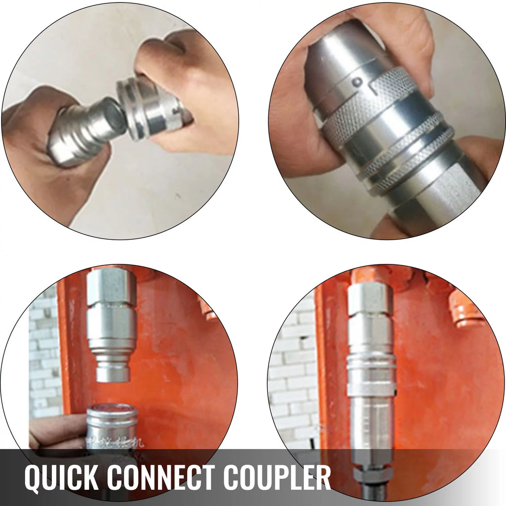 1/2" NPT Thread Hydraulic Couplers with Dust Caps K25338