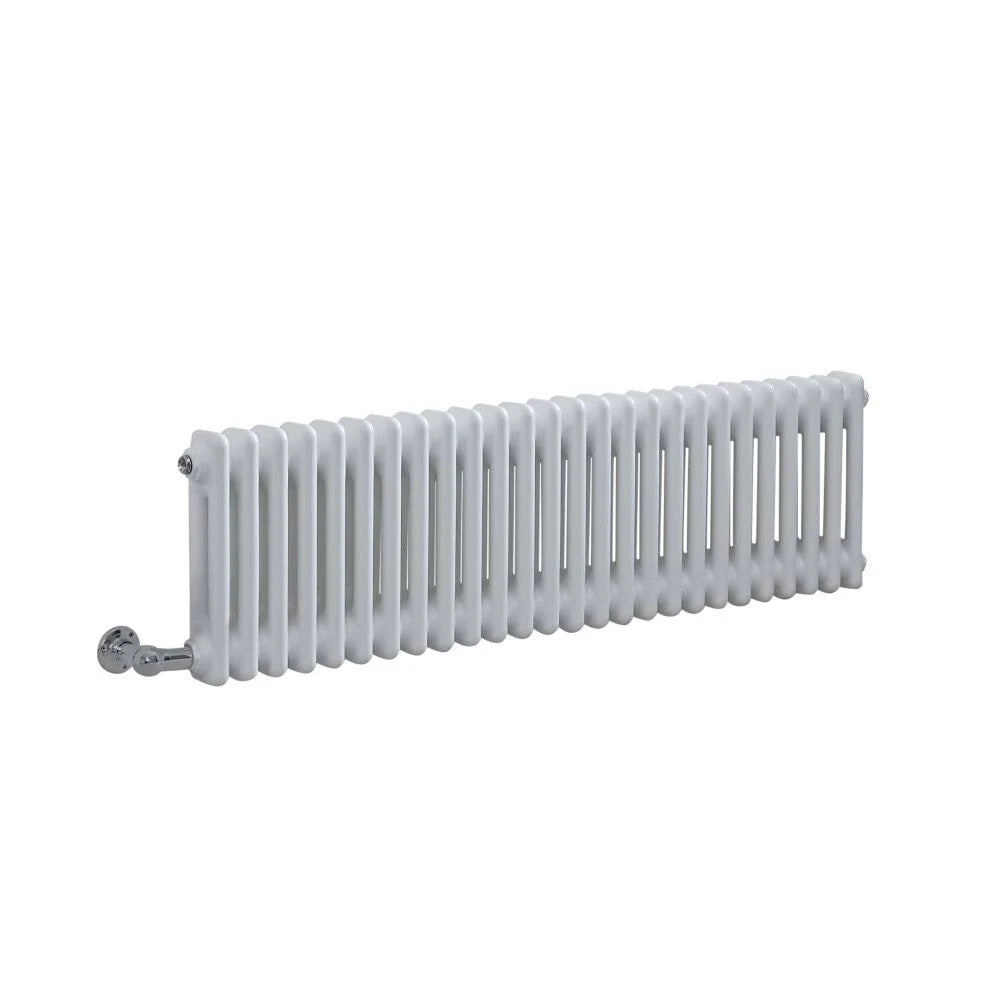 White Horizontal 2-Column Cast-Iron Style Radiator Q70505