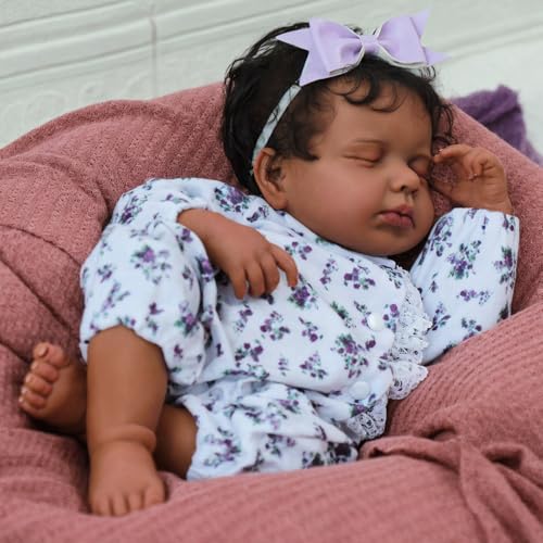 20 Inch Realistic African American Newborn Baby Doll T7450