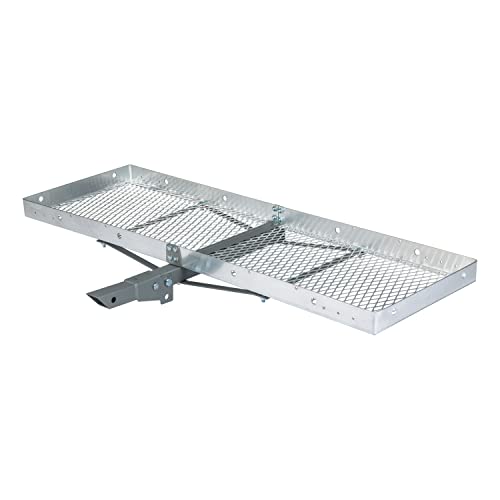 60 x 20-Inch Aluminum Hitch Cargo Carrier, 500 lbs Capacity, 2-in Folding Shank E77898