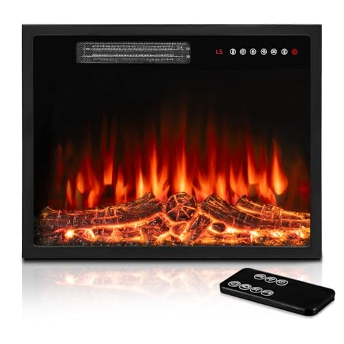 White Fireplace TV Stand with Electric Fireplace R65579