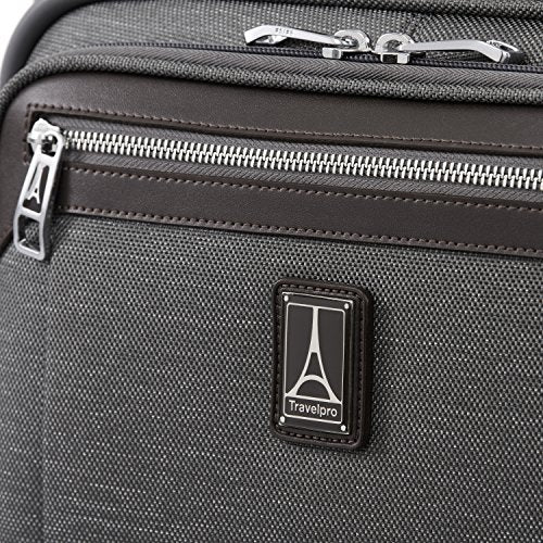 Vintage Grey 16-Inch Underseat Spinner Tote Bag with USB Port C9644