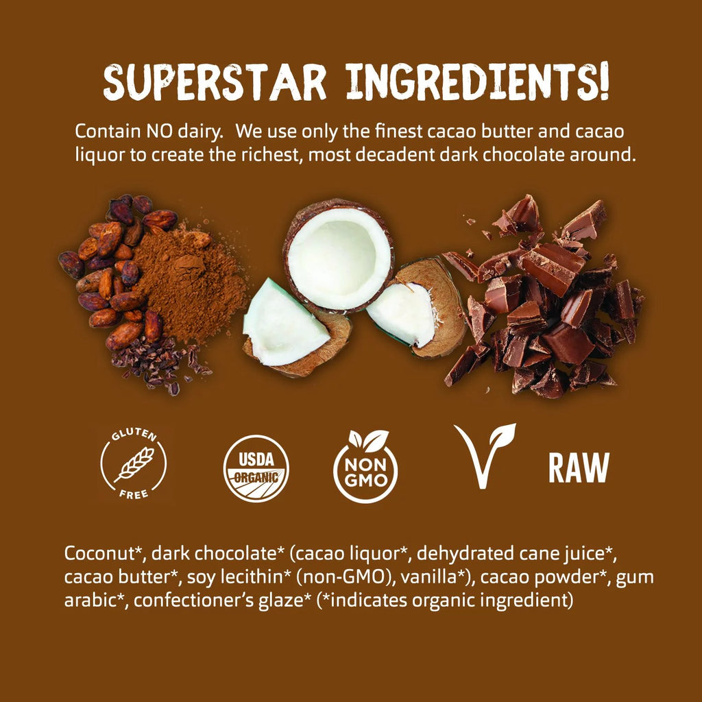 Organic Dark Chocolate Covered Coconut Chunks 1.4oz O210