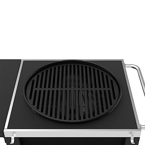 22" Charcoal Barrel Grill with Side Shelf, Black N646149
