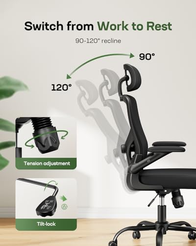 Ergonomic Mesh High Back Desk Chair with Headrest U648