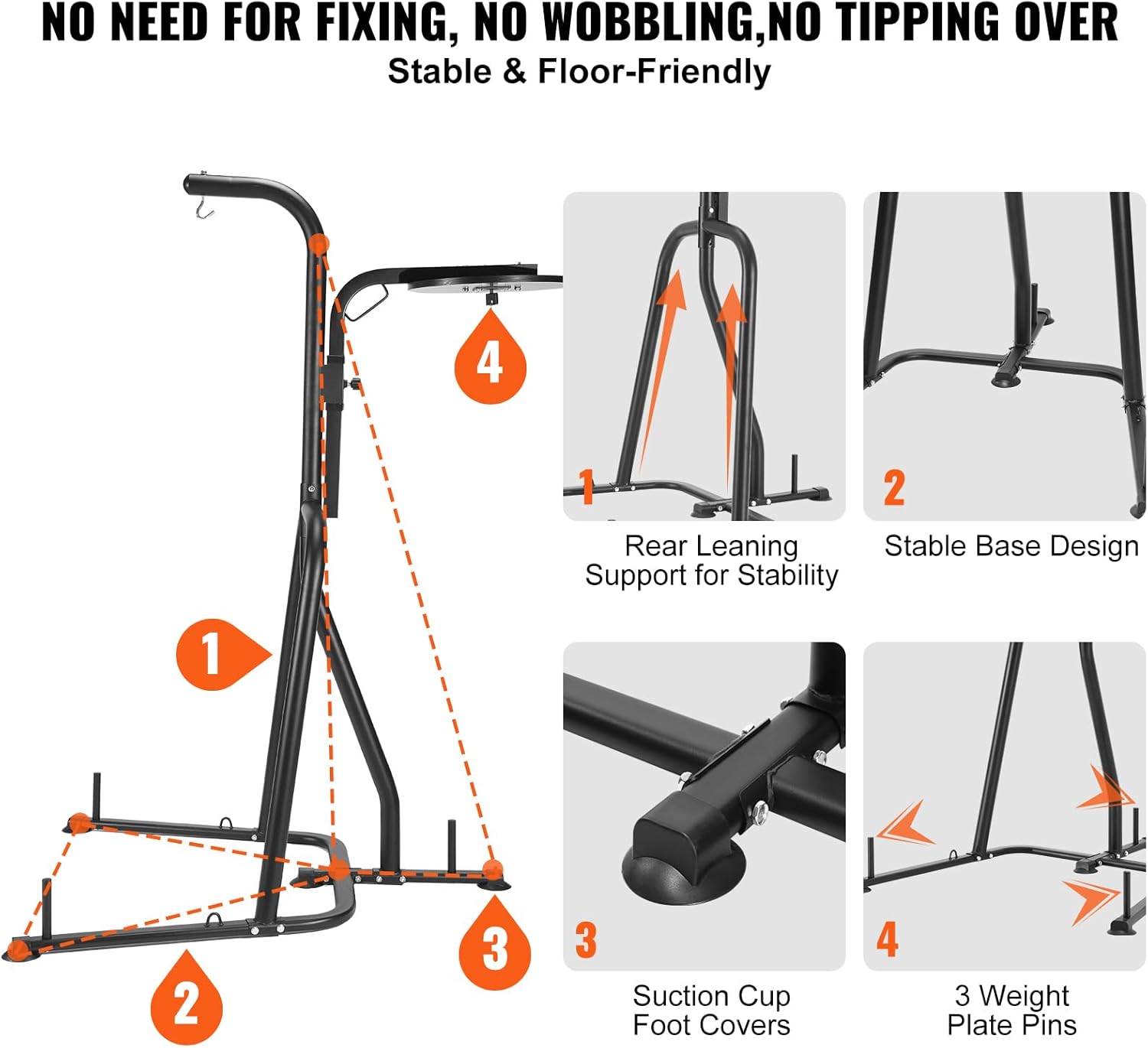 Steel Heavy Duty Freestanding Punching Bag Stand P8571