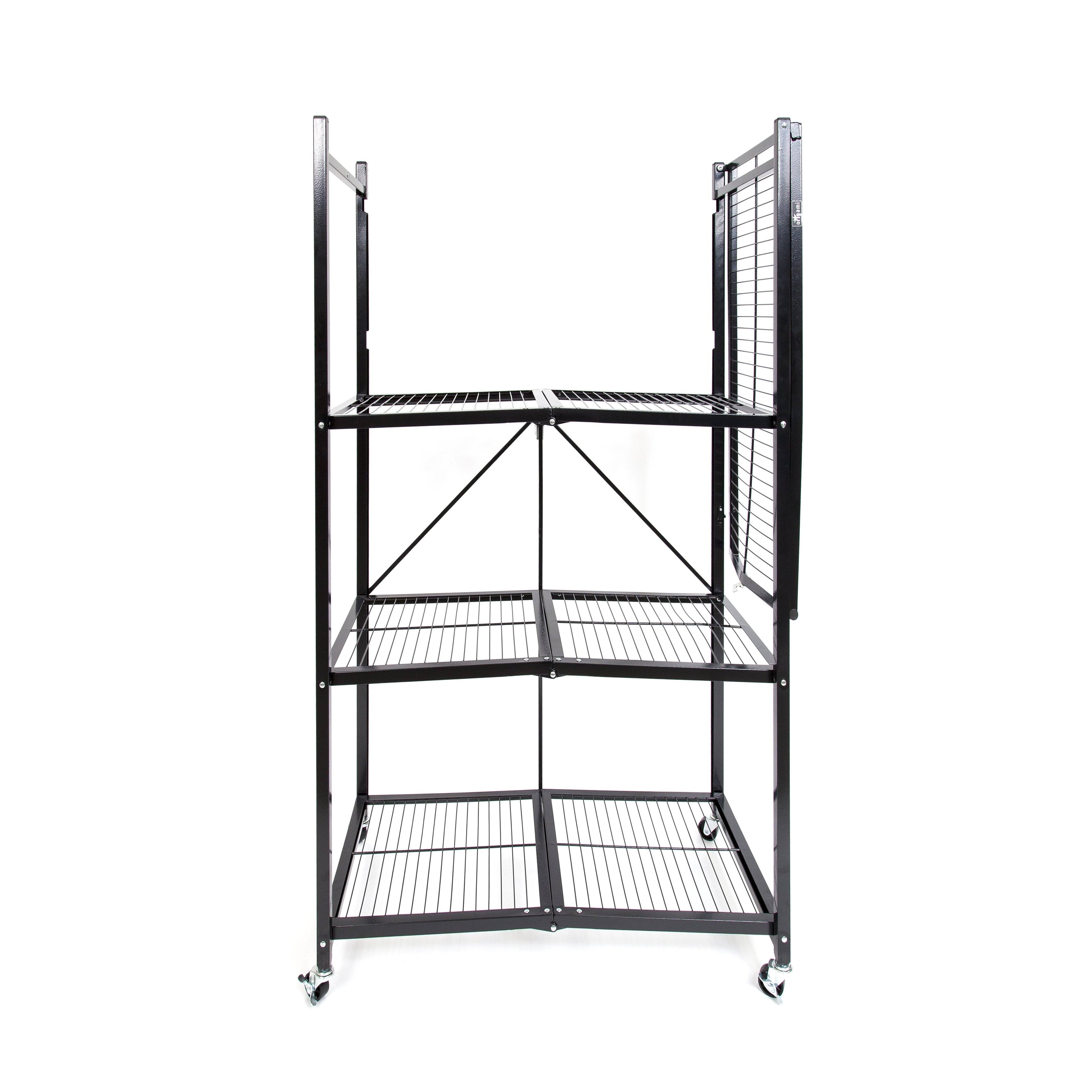 Large 4-Tier Heavy-Duty Rack with Casters Red B405