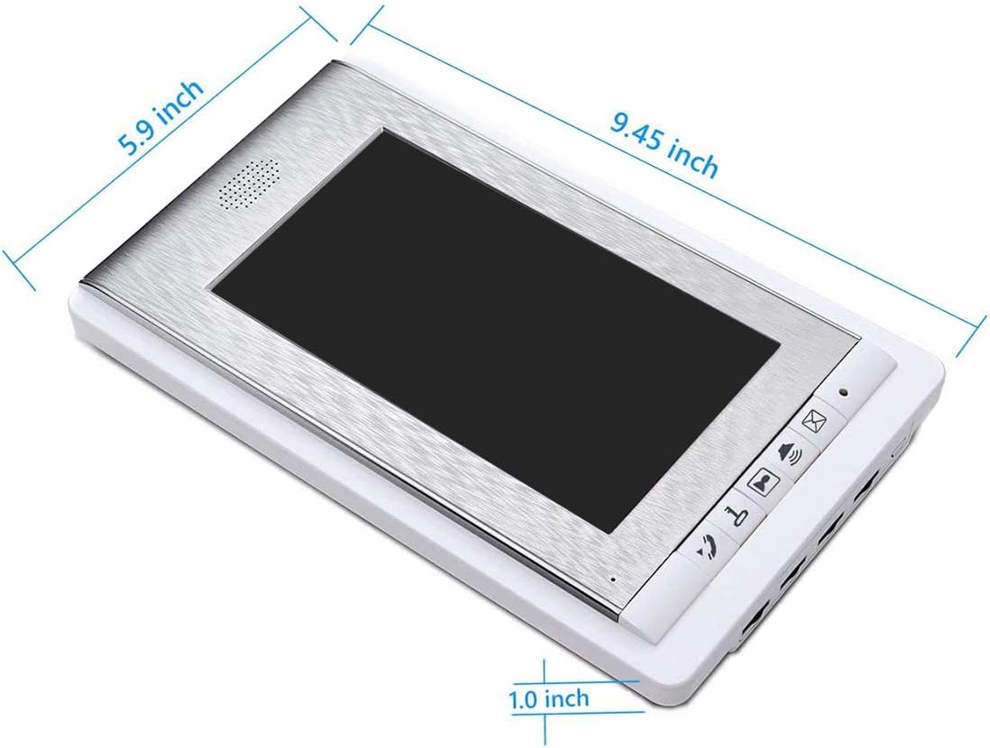 3 Units Wired Video Door Phone Kit with 7 Inches Monitor and Night Vision Camera J1060