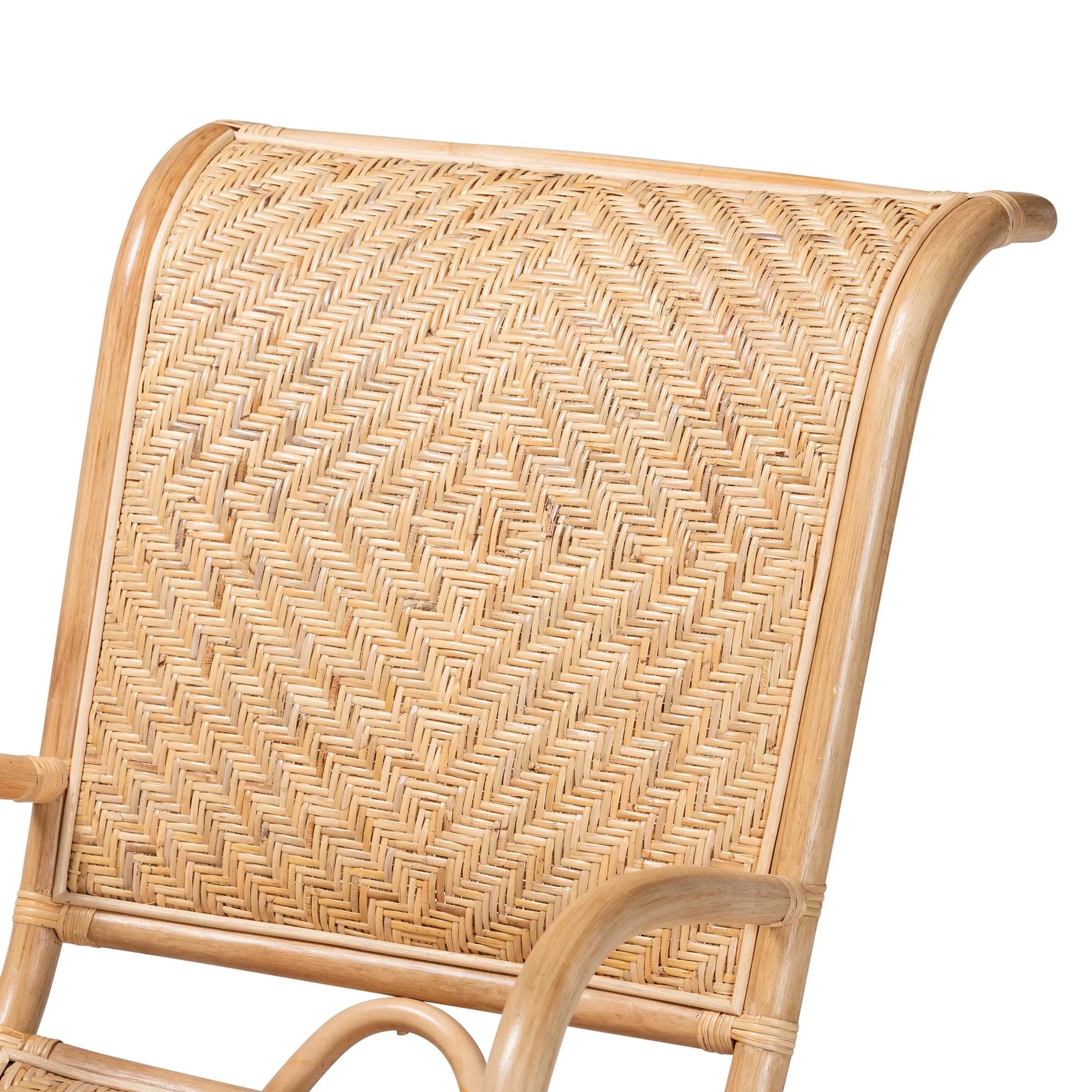 Natural Brown Rattan Lounge Chair D350234