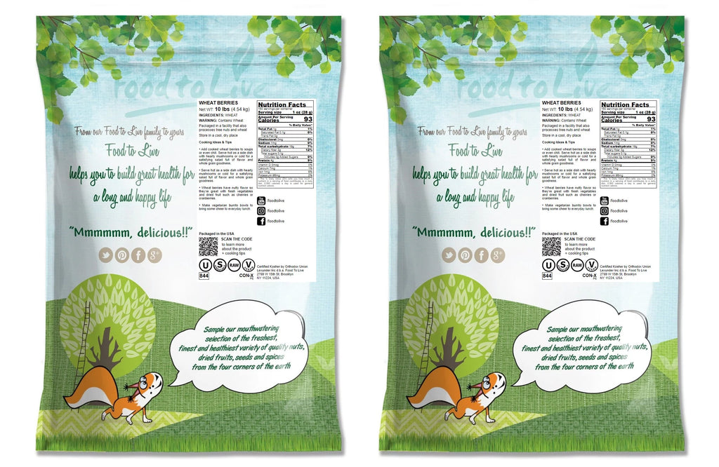 20 Pounds Raw Wheat Berries K14278