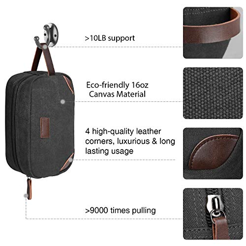 Canvas Travel Toiletry Organizer Bag (Black) E180224