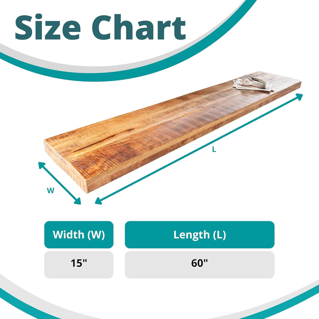 15" x 60" Solid Mango Wood Bench N318846
